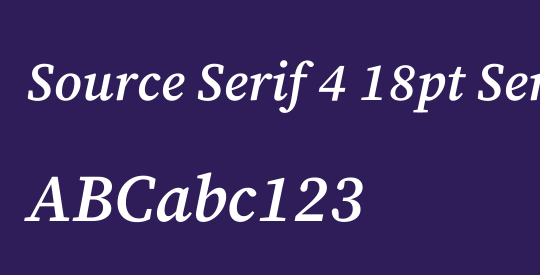 Source Serif 4 18pt SemiBold