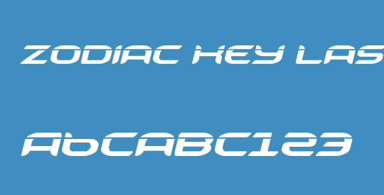 Zodiac Key Laser Italic