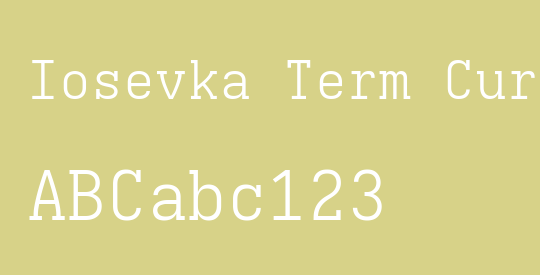 Iosevka Term Curly Slab LtEx