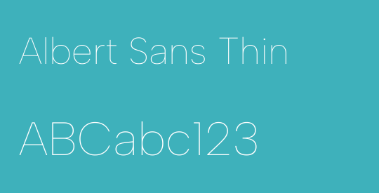 Albert Sans Thin
