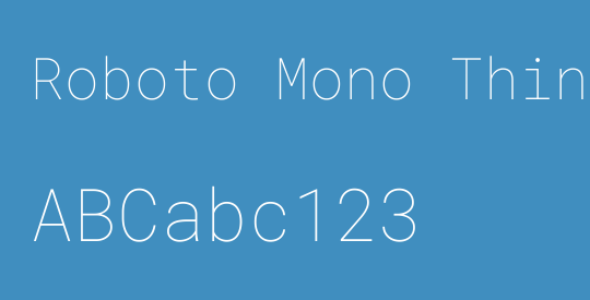 Roboto Mono Thin