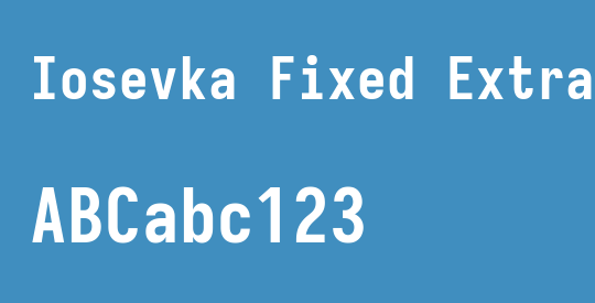 Iosevka Fixed Extrabold
