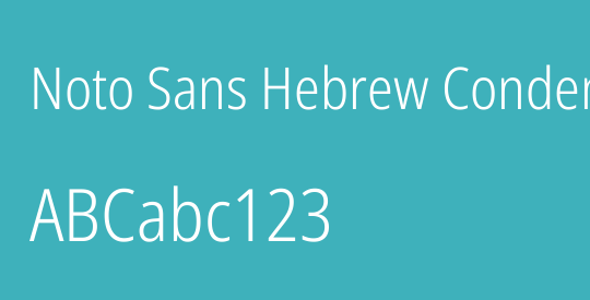 Noto Sans Hebrew Condensed Light