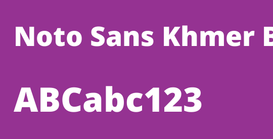 Noto Sans Khmer Black