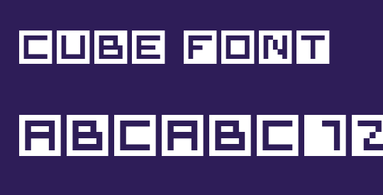 Cube Font 