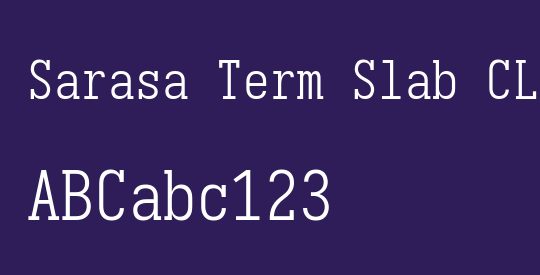 Sarasa Term Slab CL Light