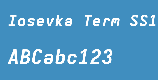 Iosevka Term SS12 XBdExObl