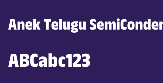 Anek Telugu SemiCondensed ExtraBold