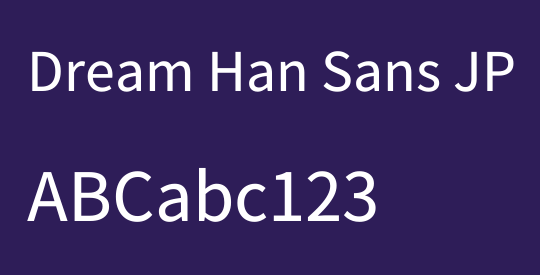 Dream Han Sans JP