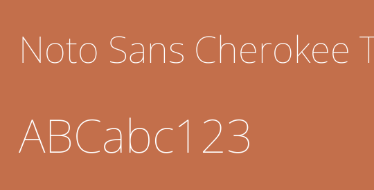 Noto Sans Cherokee Thin