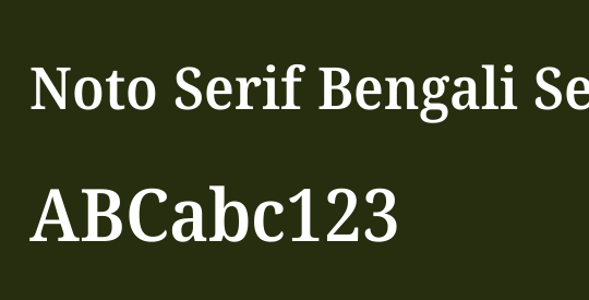 Noto Serif Bengali SemiCondensed SemiBold