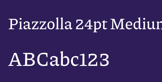 Piazzolla 24pt Medium