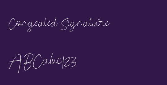 Congealed Signature
