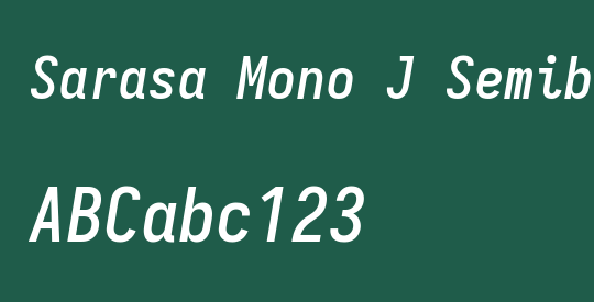 Sarasa Mono J Semibold