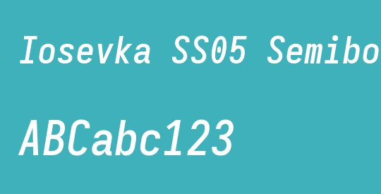 Iosevka SS05 Semibold