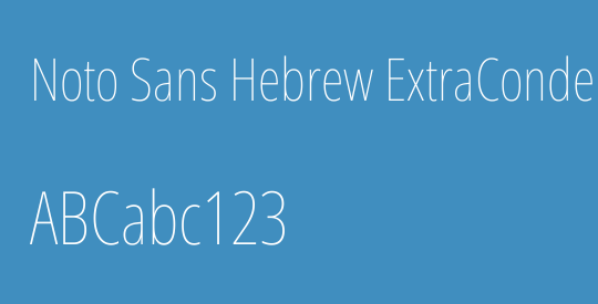 Noto Sans Hebrew ExtraCondensed Thin