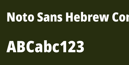 Noto Sans Hebrew Condensed Black