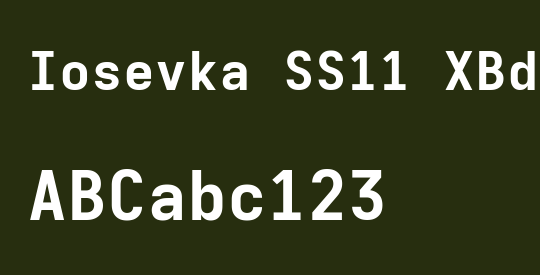 Iosevka SS11 XBdEx