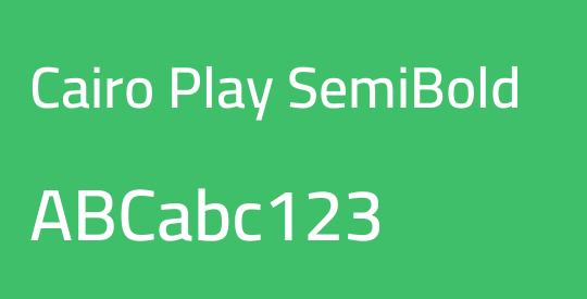 Cairo Play SemiBold