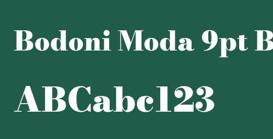 Bodoni Moda 9pt Black