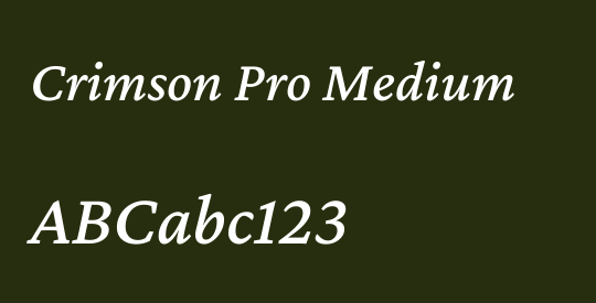 Crimson Pro Medium