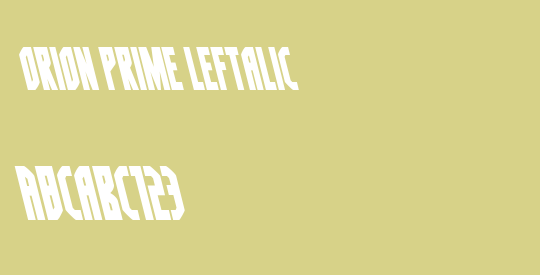 Orion Prime Leftalic