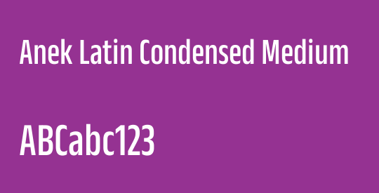 Anek Latin Condensed Medium