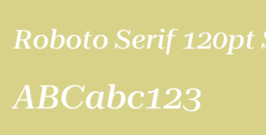 Roboto Serif 120pt SemiExpanded Medium