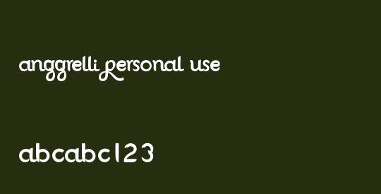 Anggrelli Personal Use