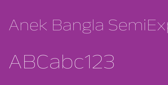 Anek Bangla SemiExpanded Thin