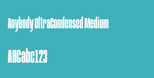 Anybody UltraCondensed Medium
