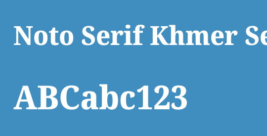 Noto Serif Khmer SemiCondensed ExtraBold