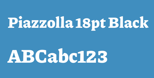 Piazzolla 18pt Black