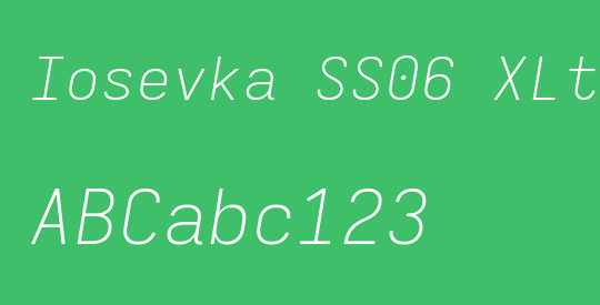 Iosevka SS06 XLtEx