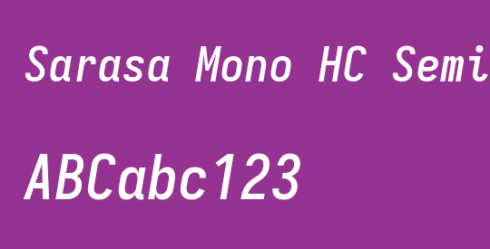 Sarasa Mono HC Semibold