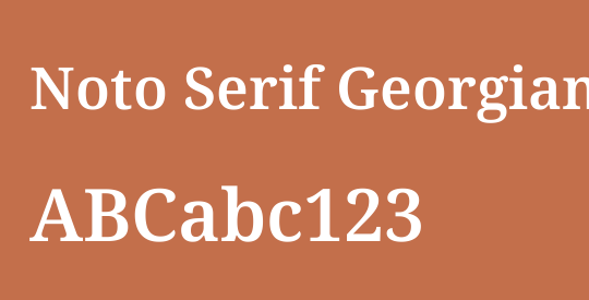 Noto Serif Georgian SemiBold