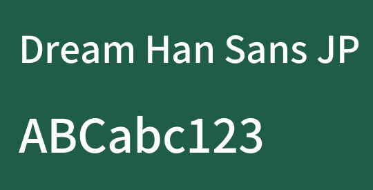 Dream Han Sans JP