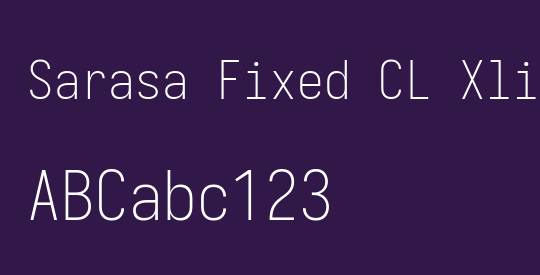 Sarasa Fixed CL Xlight