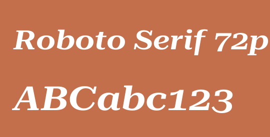 Roboto Serif 72pt ExtraExpanded SemiBold