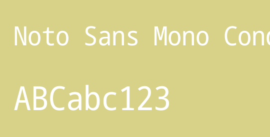 Noto Sans Mono Condensed