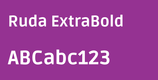 Ruda ExtraBold