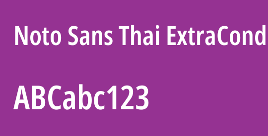 Noto Sans Thai ExtraCondensed SemiBold
