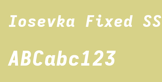 Iosevka Fixed SS11 HvEx