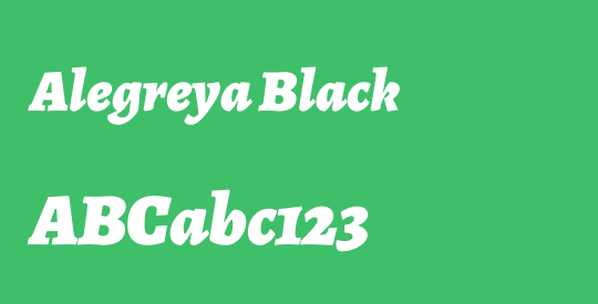 Alegreya Black