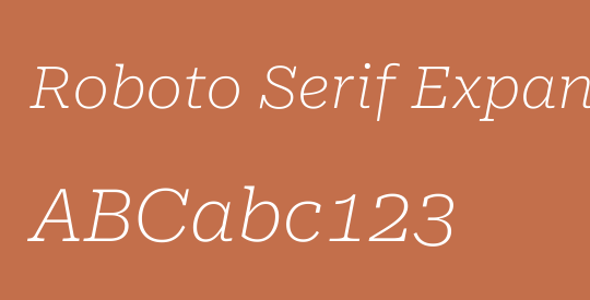 Roboto Serif Expanded Thin