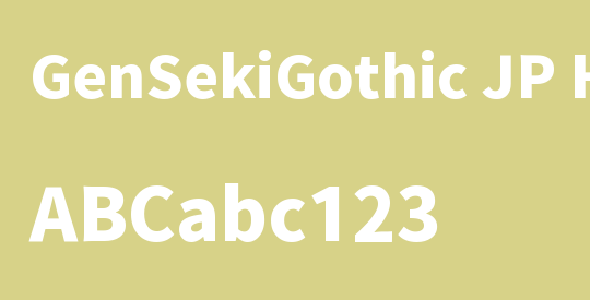 GenSekiGothic JP H