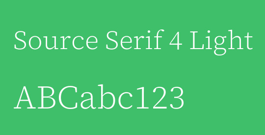 Source Serif 4 Light