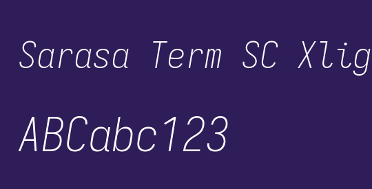 Sarasa Term SC Xlight