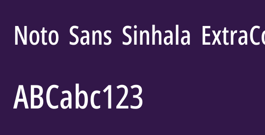 Noto Sans Sinhala ExtraCondensed Medium