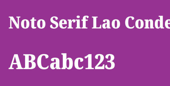 Noto Serif Lao Condensed Black